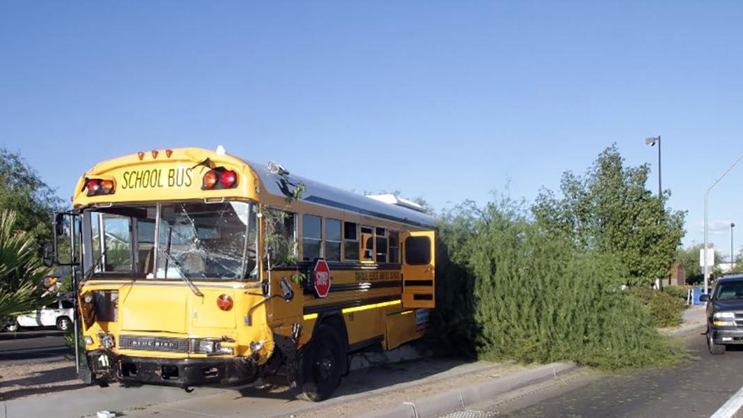 Tucson school bus driver passed out before smashing into woman on scooter